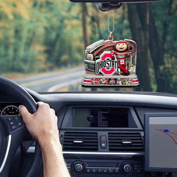 Ohio State Buckeyes Football Custom Shape 1-sided Acrylic Car Ornament - HOATT 8224