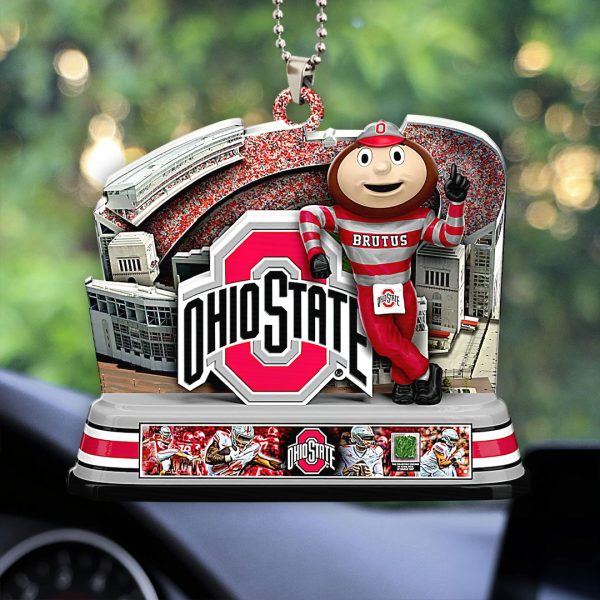 Ohio State Buckeyes Football Custom Shape 1-sided Acrylic Car Ornament - HOATT 8224