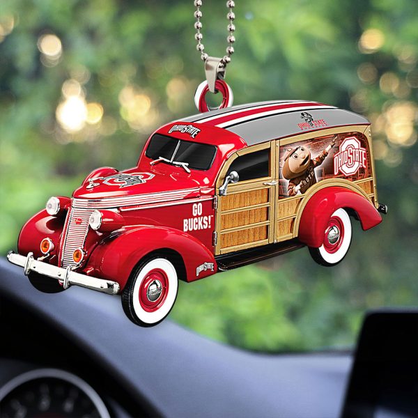 Ohio State Buckeyes Football Custom Shape 2-sided Acrylic Car Ornament - HOATT 8223