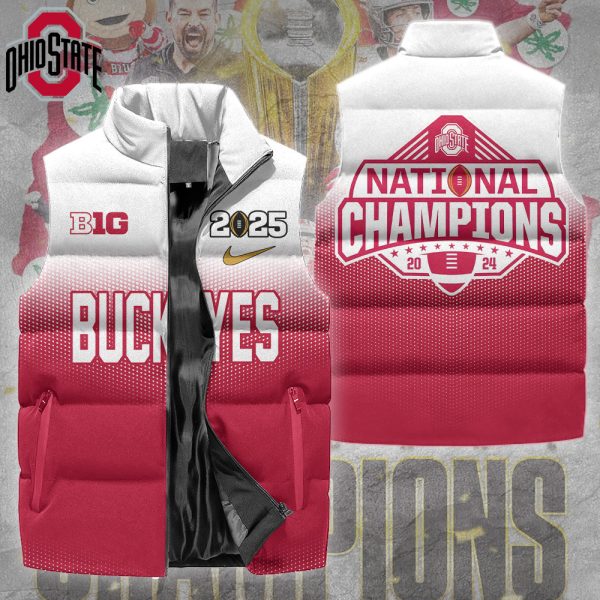 Ohio State Buckeyes Football 3D Down Vest - TANTN 10721