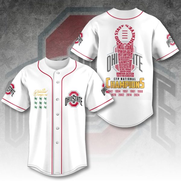 Ohio State Buckeyes Football Baseball Jersey - HOATT 8356