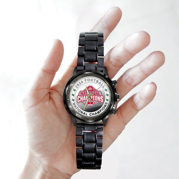 Ohio State Buckeyes Football Black Stainless Steel Watch - MAITM 9959