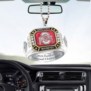 Ohio State Buckeyes Football Custom Shape 2-sided Acrylic Car Ornament - TANTN 10739