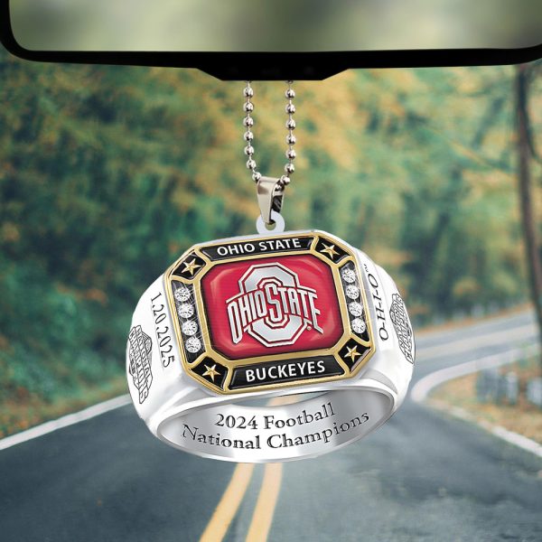 Ohio State Buckeyes Football Custom Shape 2-sided Acrylic Car Ornament - TANTN 10739