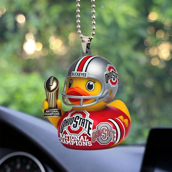 Ohio State Buckeyes Football Custom Shape 2-sided Acrylic Car Ornament - TANTN 10748