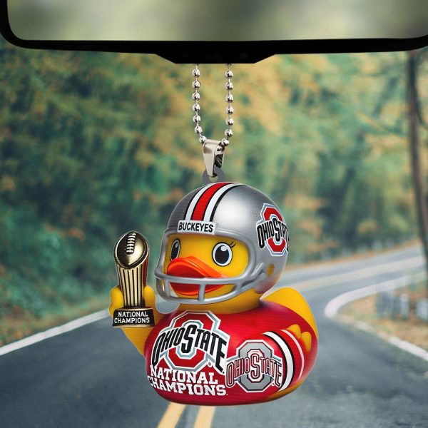 Ohio State Buckeyes Football Custom Shape 2-sided Acrylic Car Ornament - TANTN 10748