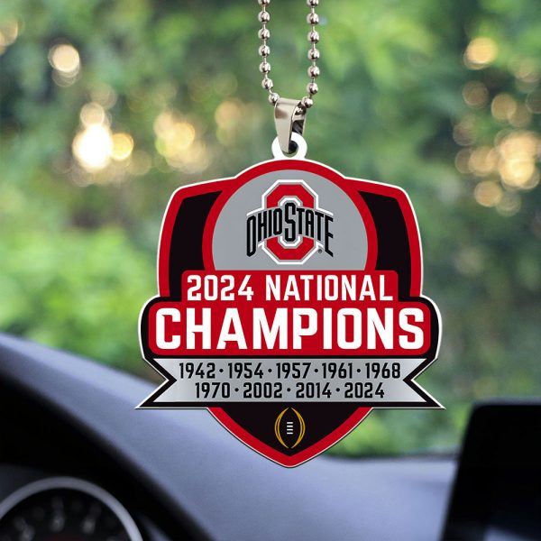 Ohio State Buckeyes Football Custom Shape 2-sided Acrylic Car Ornament - MAITM 9806