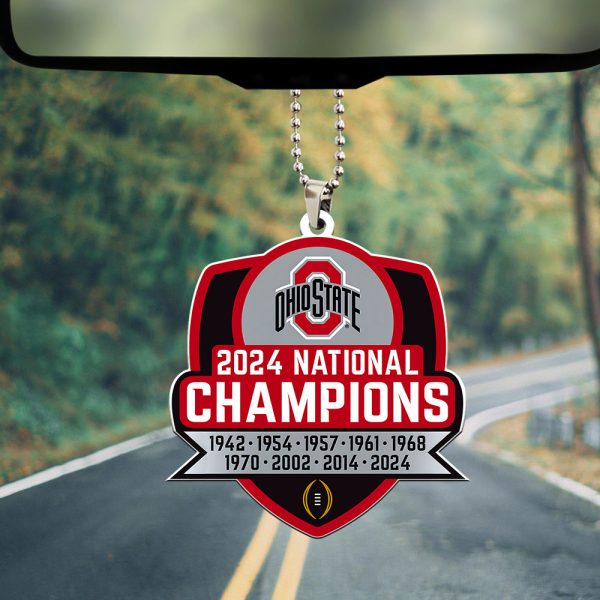 Ohio State Buckeyes Football Custom Shape 2-sided Acrylic Car Ornament - MAITM 9806