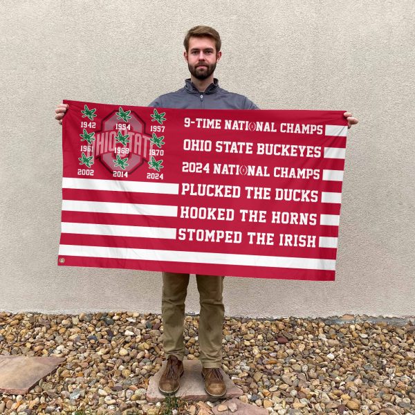 Ohio State Buckeyes Football 3D House Flag - HOATT 8746