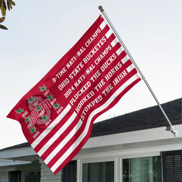 Ohio State Buckeyes Football 3D House Flag - HOATT 8746