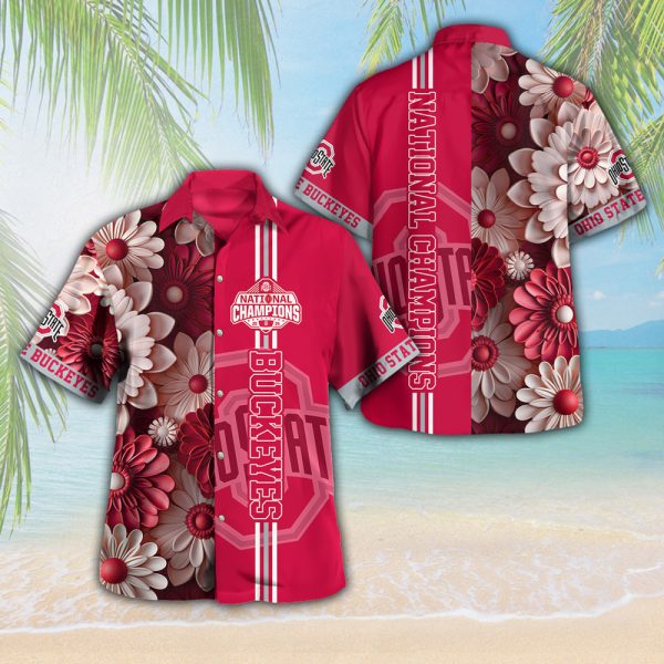 Ohio State Buckeyes Football 3D Hawaiian Shirt - MAITM 9783