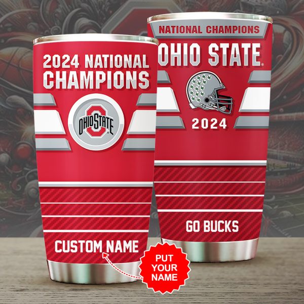 Personalized Ohio State Buckeyes Football Tumbler Cup - MAITM 9967