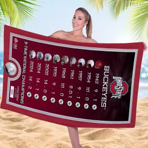 Ohio State Buckeyes Football Rectangle Beach Towel - MAITM 9770