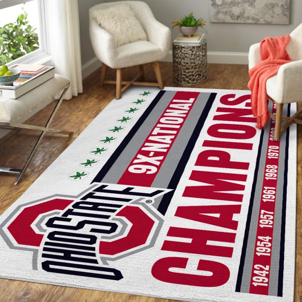 Ohio State Buckeyes Football Rectangular Rug - MAITM 9793