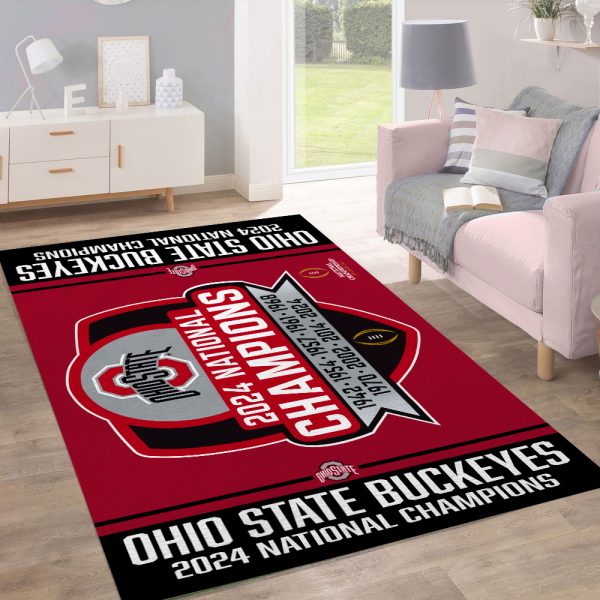 Ohio State Buckeyes Football Rectangular Rug - MAITM 9888