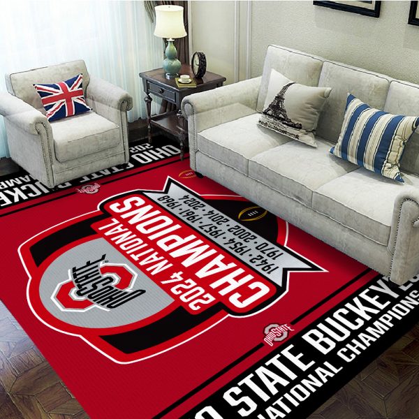 Ohio State Buckeyes Football Rectangular Rug - MAITM 9888