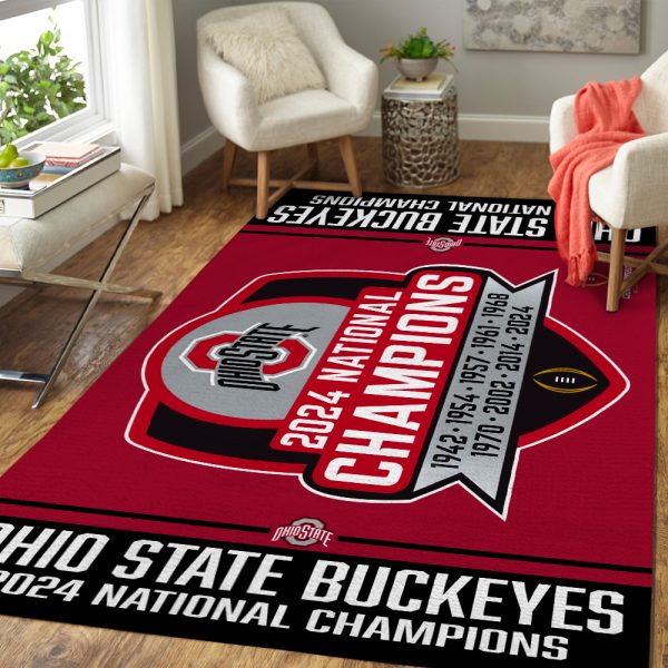 Ohio State Buckeyes Football Rectangular Rug - MAITM 9888