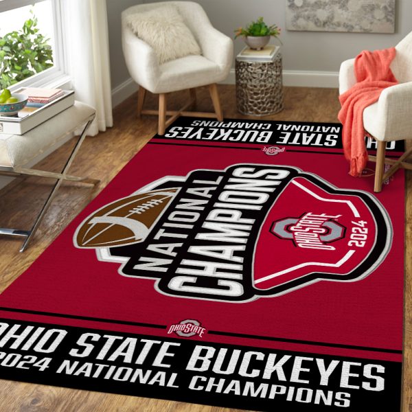 Ohio State Buckeyes Football Rectangular Rug - MAITM 9946