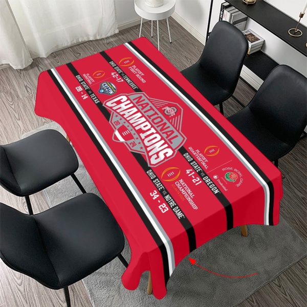 Ohio State Buckeyes Football Custom 3D Tablecloth - MAITM 9763