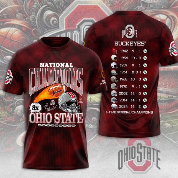 Ohio State Buckeyes Football 3D Apparel - MAITM 9992