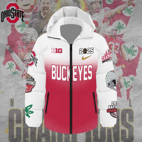 Ohio State Buckeyes Football Waterproof Thickened Down Jacket - TANTN 10720