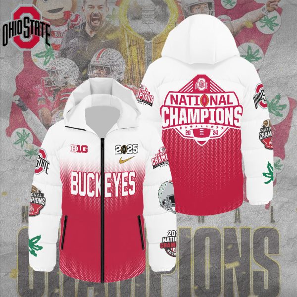 Ohio State Buckeyes Football Waterproof Thickened Down Jacket - TANTN 10720