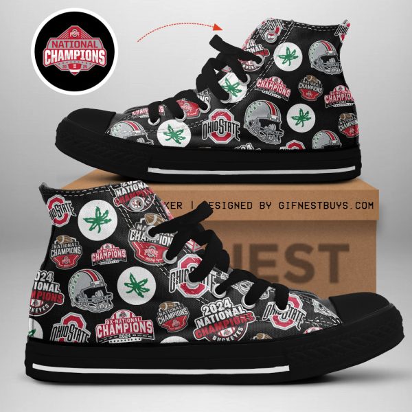 Ohio State Buckeyes Football	High Top Canvas Shoes - TANTN 10769