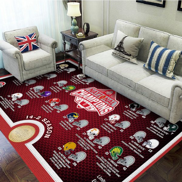 Ohio State Buckeyes Football Rectangular Rug - MAITM 9766