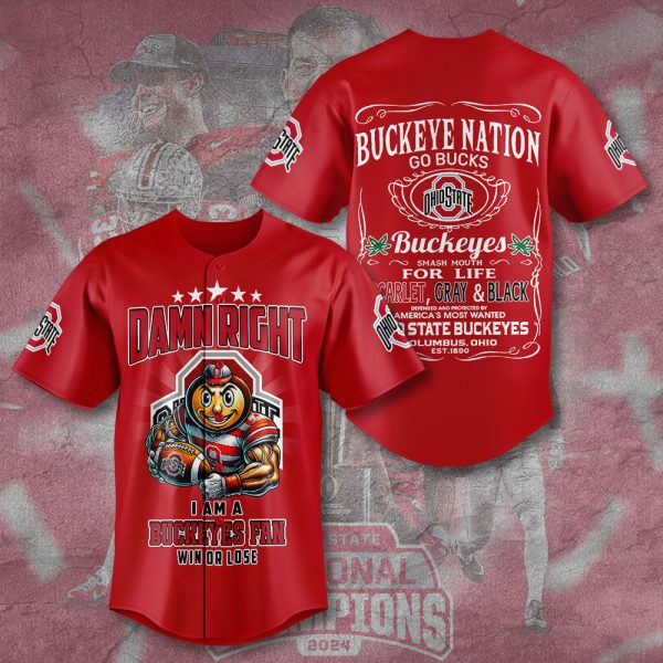 Ohio State Buckeyes Football Baseball Jersey - TANTN 10971