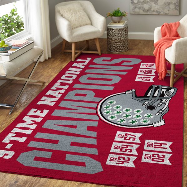 Ohio State Buckeyes Football Rectangular Rug - TANTN 10713