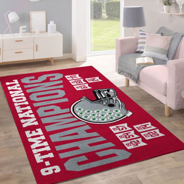 Ohio State Buckeyes Football Rectangular Rug - TANTN 10713