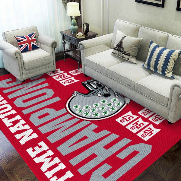 Ohio State Buckeyes Football Rectangular Rug - TANTN 10713