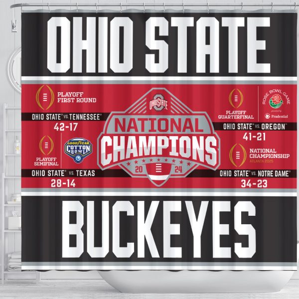 Ohio State Buckeyes Football Shower Curtains - TANTN 10965