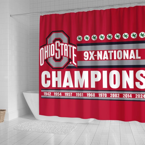 Ohio State Buckeyes Football Shower Curtains - TANTN 10966