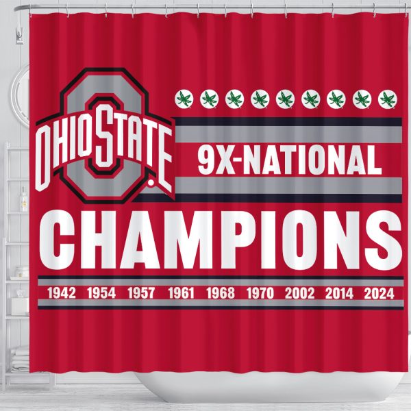 Ohio State Buckeyes Football Shower Curtains - TANTN 10966