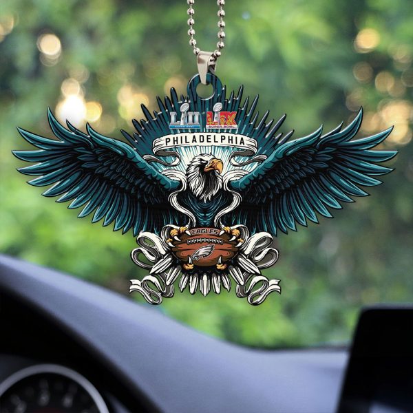 Philadelphia Eagles Custom Shape 2-sided Acrylic Car Ornament - HOATT 8685