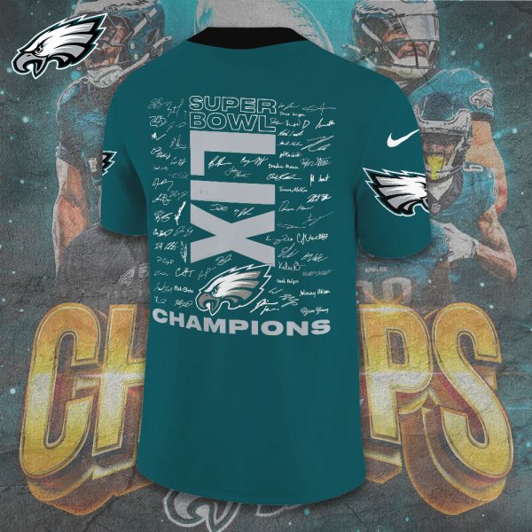 Philadelphia Eagles 3D Football Jersey w. Collar Logo - TANTN 10924