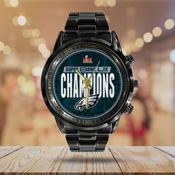 Philadelphia Eagles Black Stainless Steel Watch - TANTN 10879