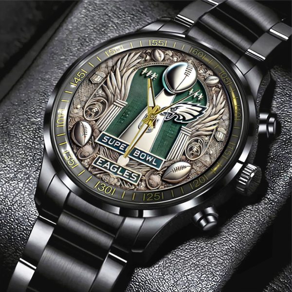 Philadelphia Eagles Black Stainless Steel Watch - TANTN 10880