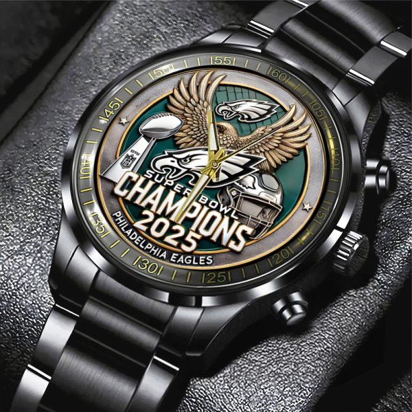 Philadelphia Eagles Black Stainless Steel Watch - TANTN 10884