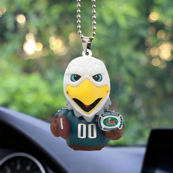 Philadelphia Eagles Custom Shape 2-sided Acrylic Car Ornament - TANTN 10817