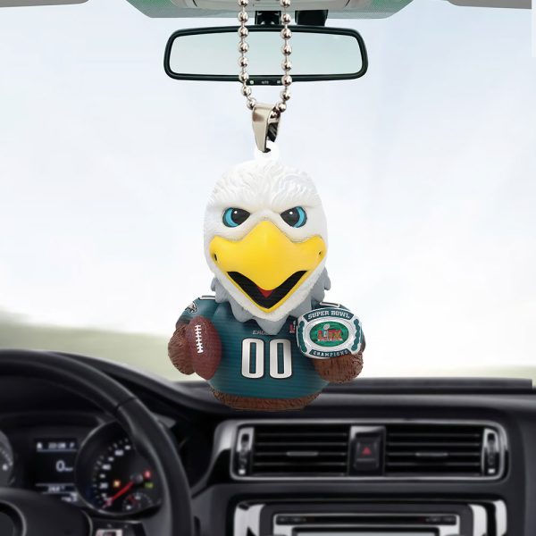 Philadelphia Eagles Custom Shape 2-sided Acrylic Car Ornament - TANTN 10817