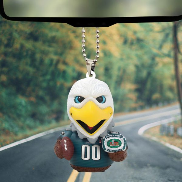 Philadelphia Eagles Custom Shape 2-sided Acrylic Car Ornament - TANTN 10817