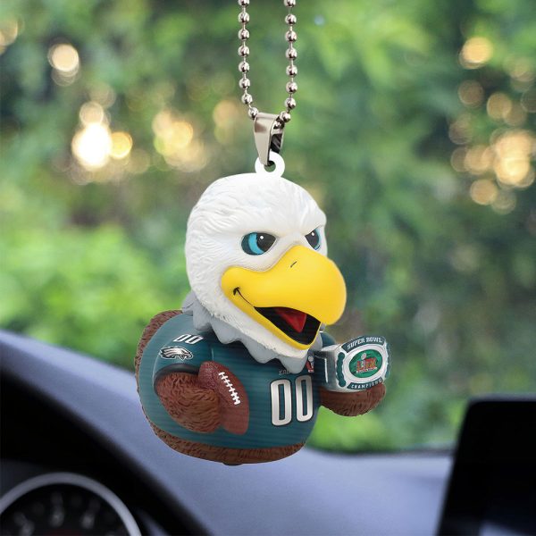 Philadelphia Eagles Custom Shape 2-sided Acrylic Car Ornament - TANTN 10818