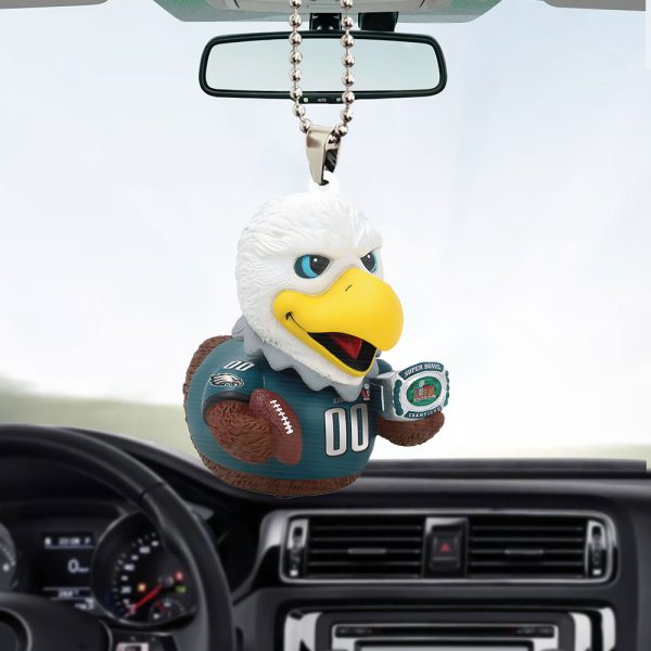 Philadelphia Eagles Custom Shape 2-sided Acrylic Car Ornament - TANTN 10818