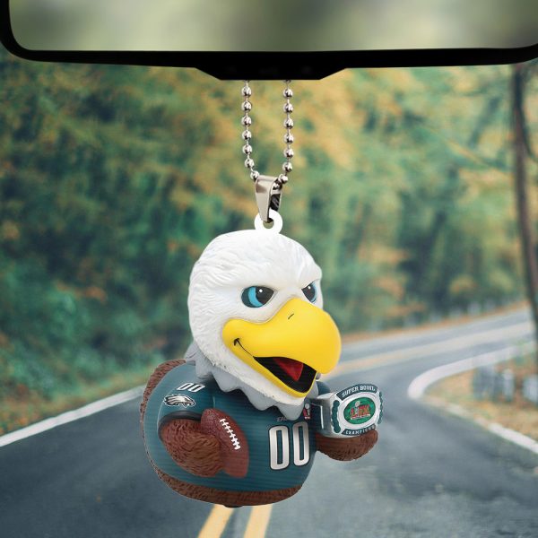 Philadelphia Eagles Custom Shape 2-sided Acrylic Car Ornament - TANTN 10818