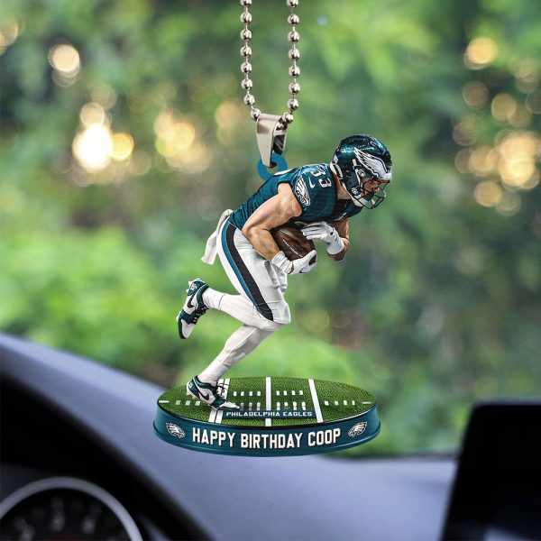 Philadelphia Eagles Custom Shape 2-sided Acrylic Car Ornament - TANTN 10857