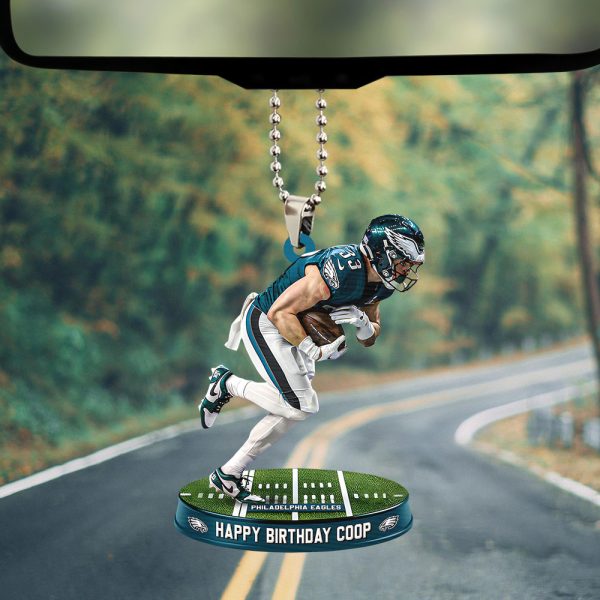 Philadelphia Eagles Custom Shape 2-sided Acrylic Car Ornament - TANTN 10857