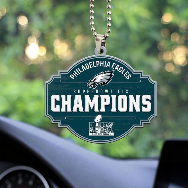 Philadelphia Eagles Custom Shape 2-sided Acrylic Car Ornament - MAITM 9839