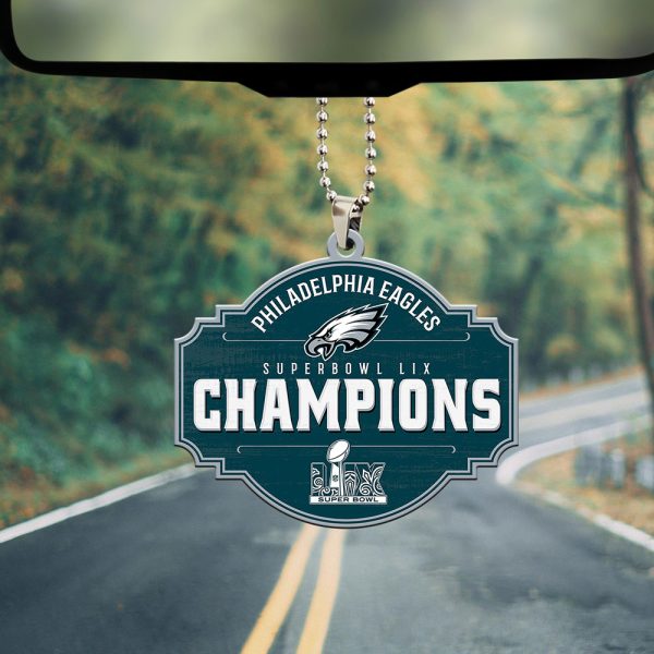 Philadelphia Eagles Custom Shape 2-sided Acrylic Car Ornament - MAITM 9839